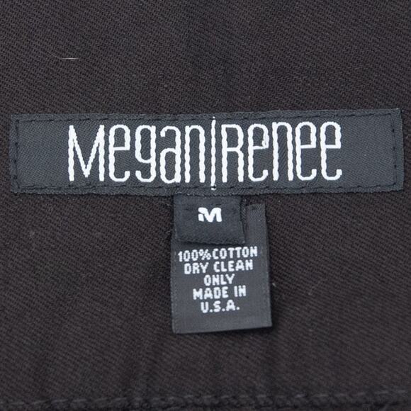 Megan Renee Black Cotton Wide Leg Trousers Size Medium - Picture 7 of 9